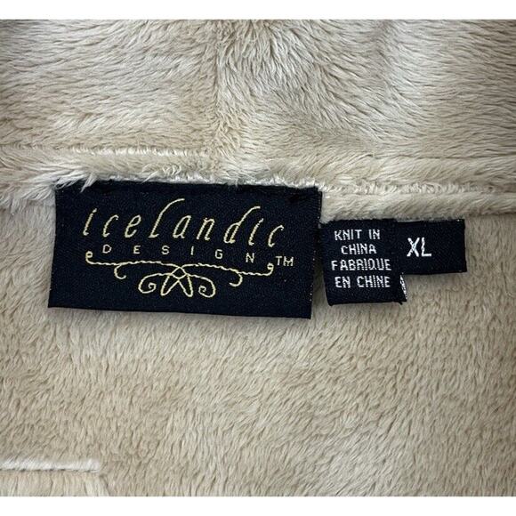 Icelandic Design Beige Suede Jacket Toggle Buttons Faux Fur Overcoat Size XL - Picture 8 of 9